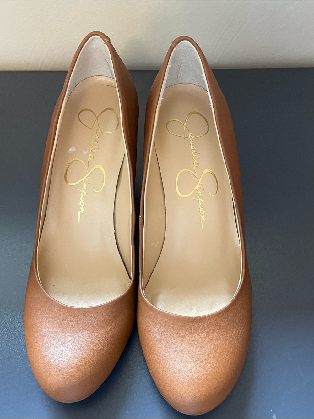 Jessica Simpson Tan Wedges Size 7 - Picture 3 of 9